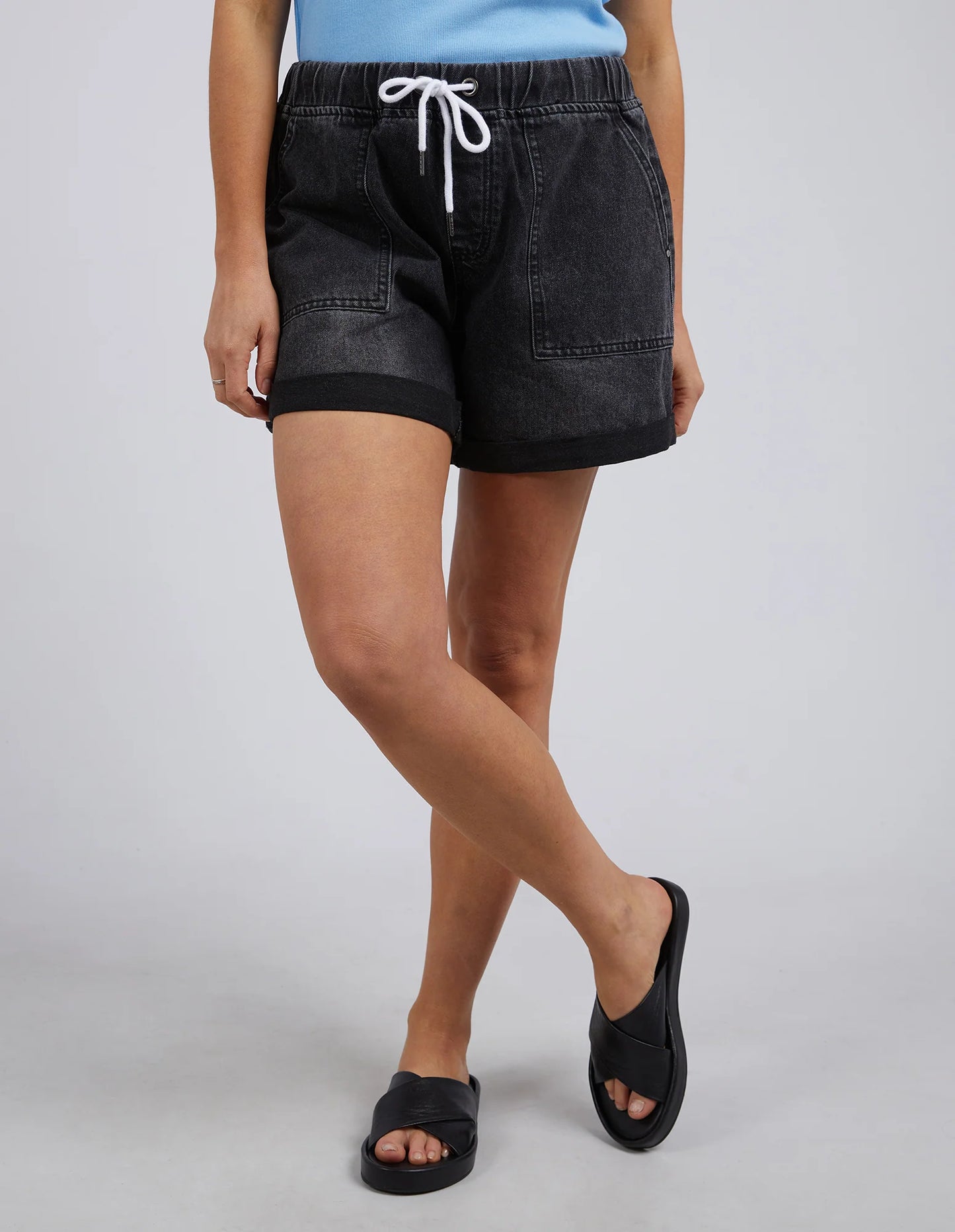 SHORTS EMMA RELAXED - WASHED BLACK