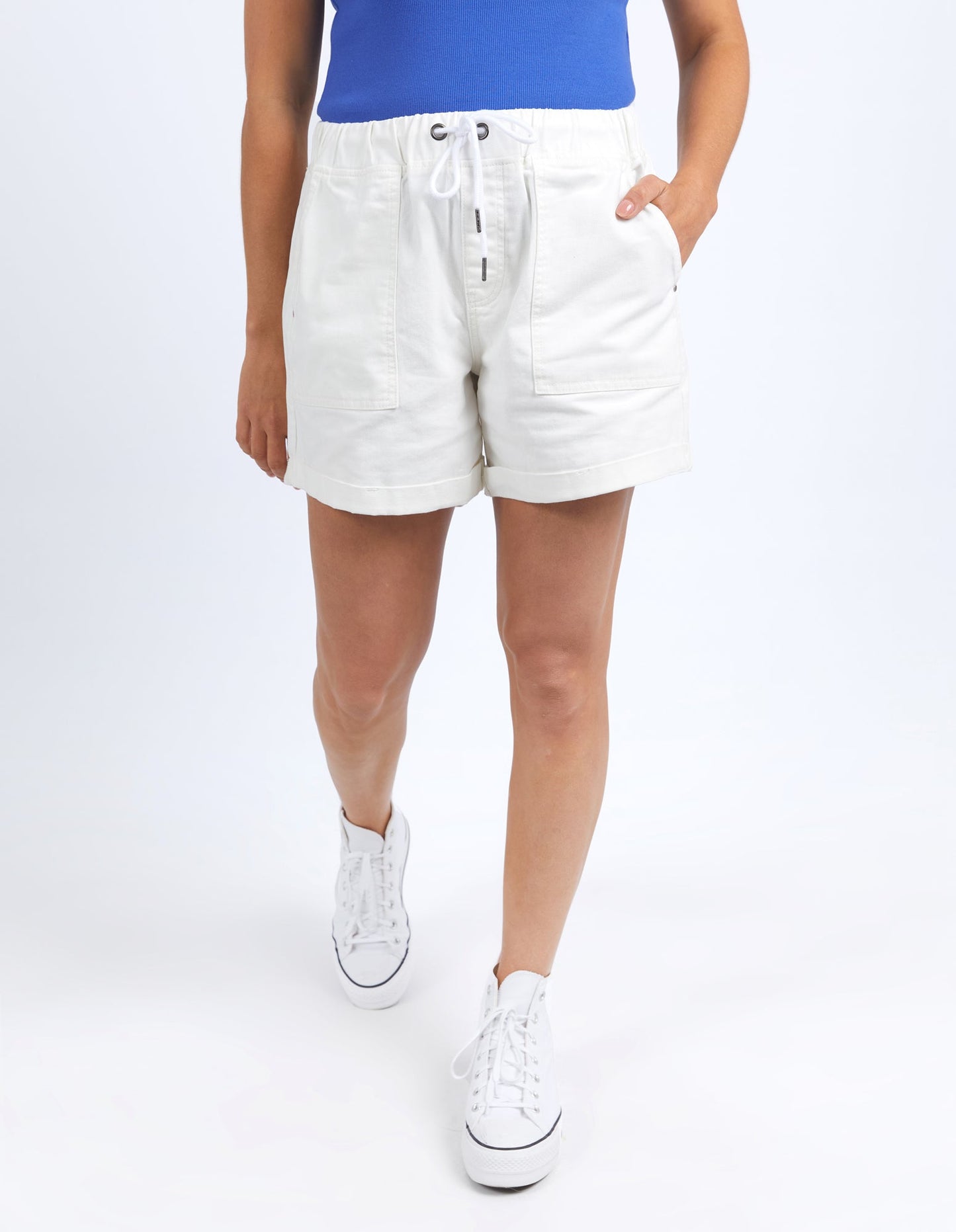 SHORTS EMMA RELAXED DENIM - VINTAGE WHITE