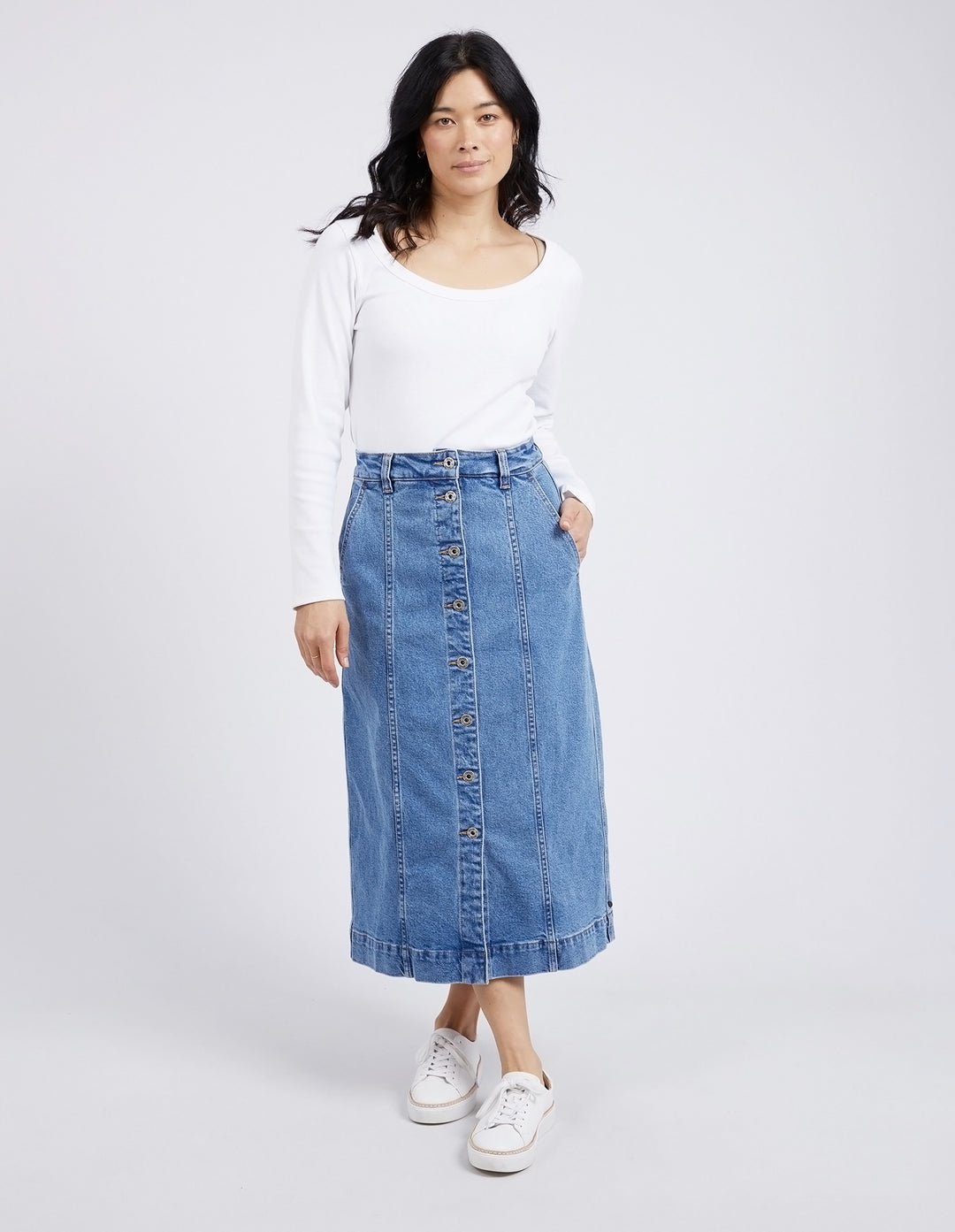 SKIRT FLORENCE BUTTON THRU