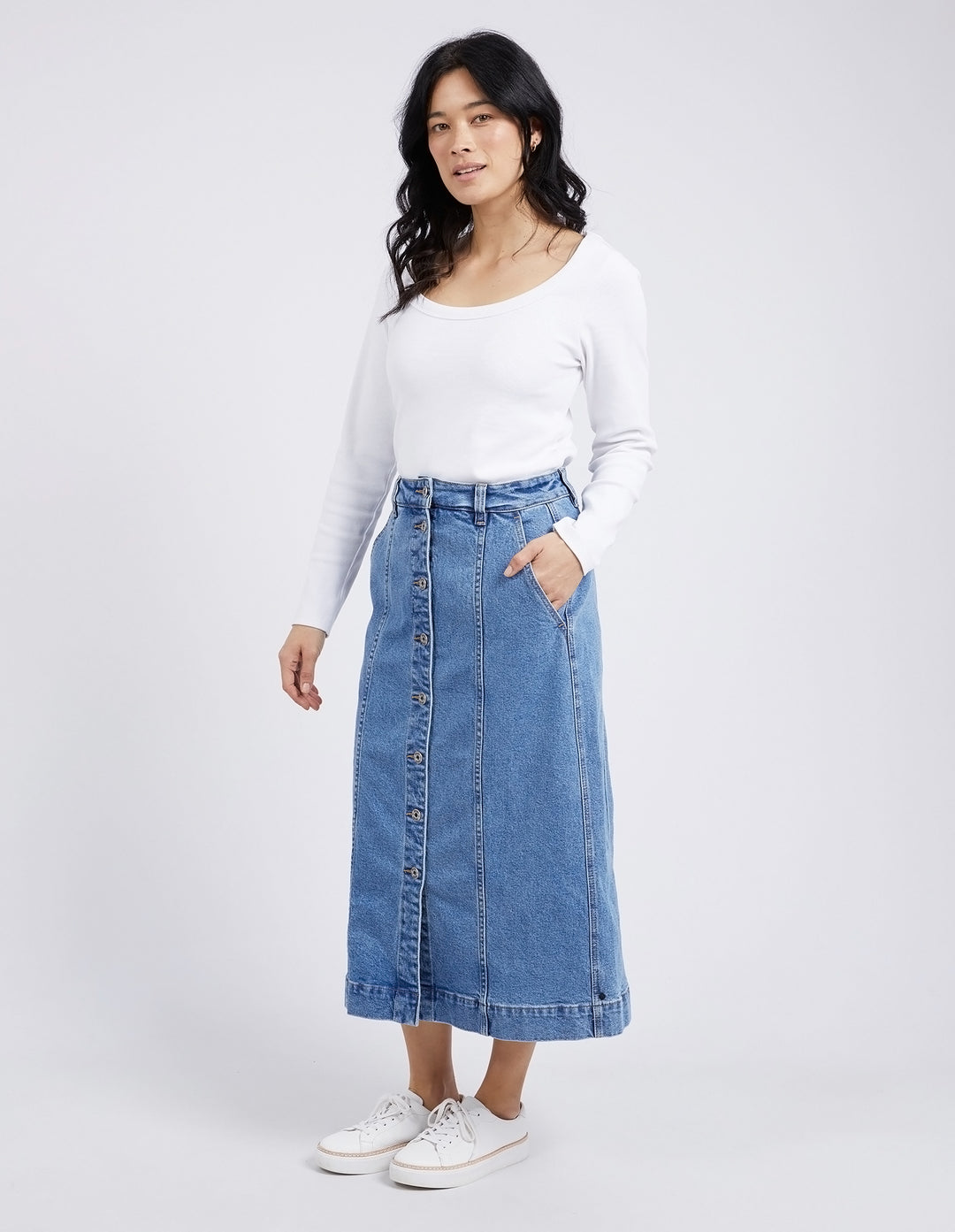 SKIRT FLORENCE BUTTON THRU