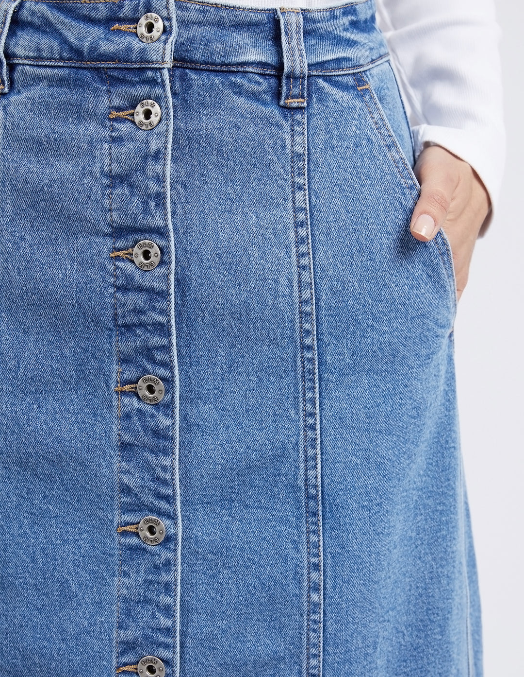 SKIRT FLORENCE BUTTON THRU