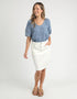 SKIRT BELLE DENIM - VINTAGE WHITE