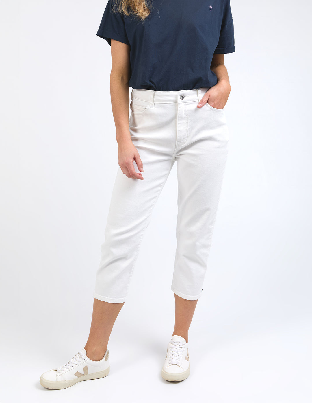 JEAN MOLLIE CAPRI - WHITE