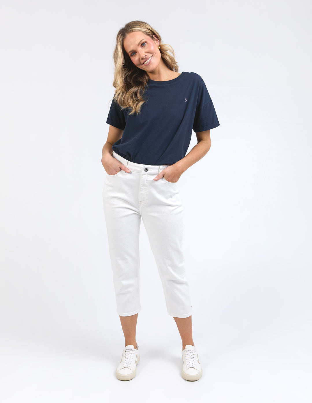JEAN MOLLIE CAPRI - WHITE