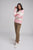 JUMPER CABLE STRIPE BOXY KNIT - PALE PINK / WINTER WHITE