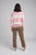 JUMPER CABLE STRIPE BOXY KNIT - PALE PINK / WINTER WHITE