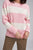 JUMPER CABLE STRIPE BOXY KNIT - PALE PINK / WINTER WHITE