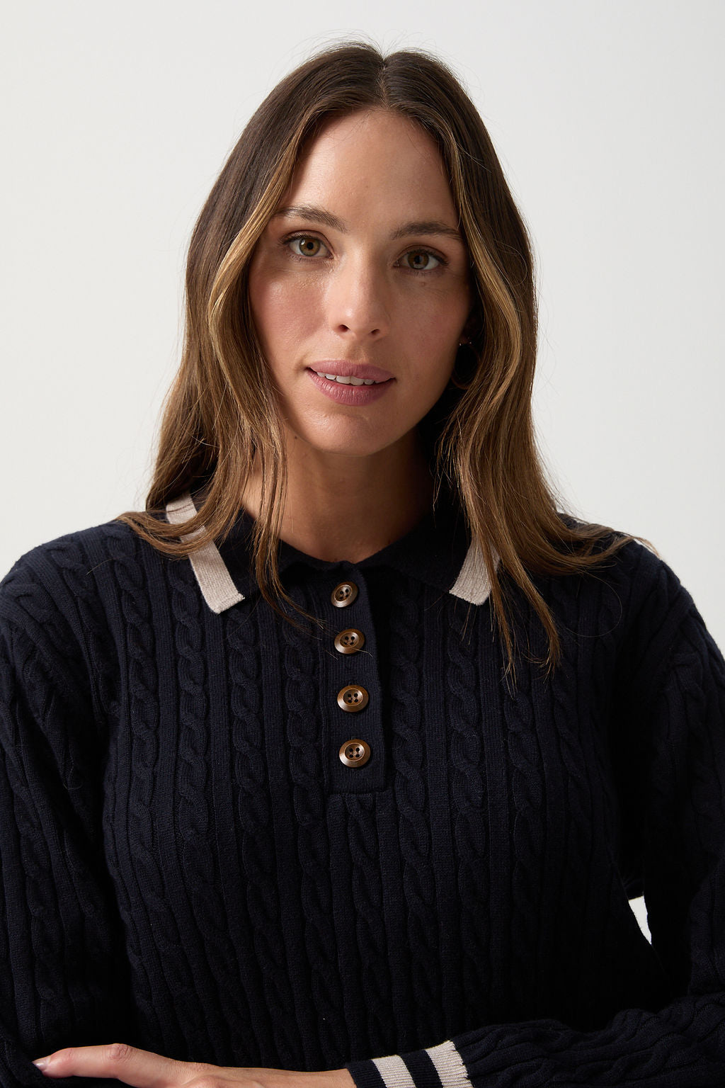 JUMPER MERINO COTTON CABLE KNIT