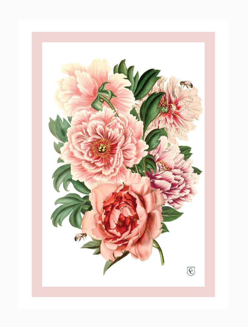 TEA TOWEL - PEONIES