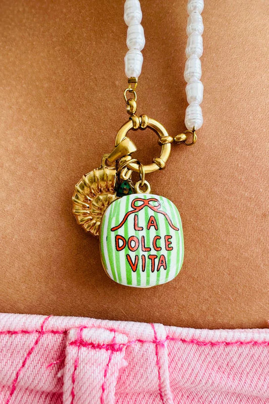 NECKLACE LA DOLCE VITA CHARM PEARL