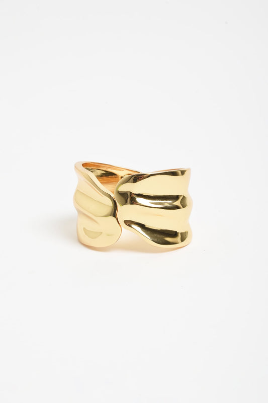 BANGLE HINGED METAL STATEMENT WAVE