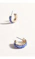 EARRINGS BAGUETTE JEWEL MINI HOOPS