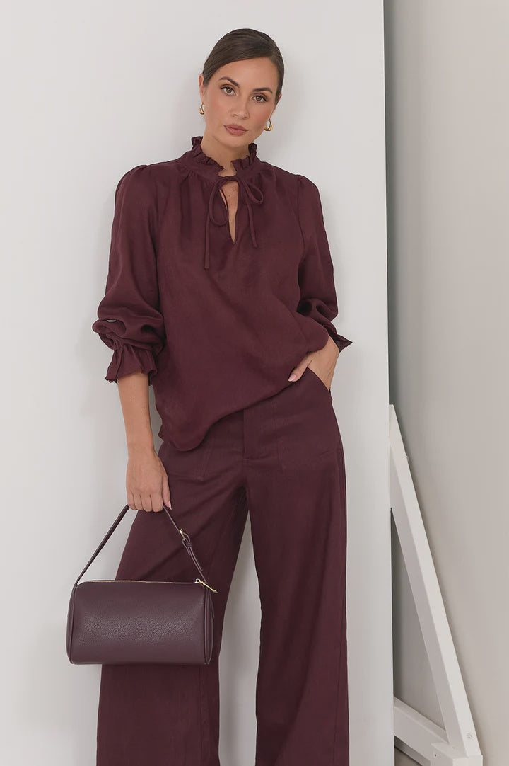 BAG SQUARE SHOULDER ALEXIA - PLUM