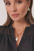NECKLACE BAROQUE PEARL DROP - GOLD