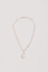 NECKLACE BAROQUE PEARL DROP - SILVER