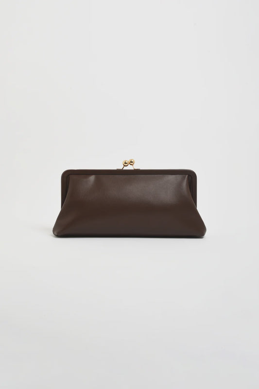 CLUTCH CLIP TOP SOFT - CHOCOLATE