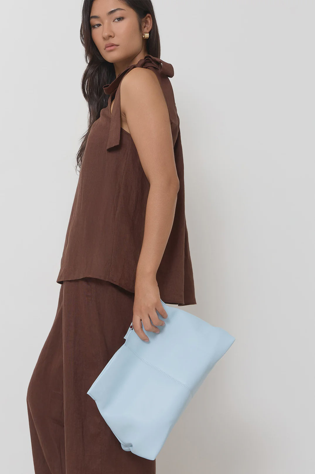 BAG SEMI STRUCTURED FOLD OVER CLUTCH - BLUE