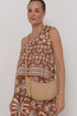BAG SUEDE CURVED PANEL - NUDE