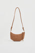 BAG SUEDE CURVED PANEL TAN