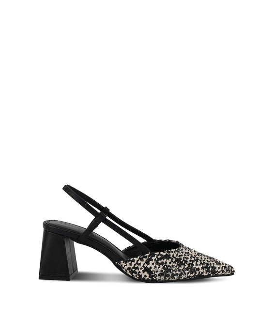 HEEL MADDIE - BLACK/WHITE