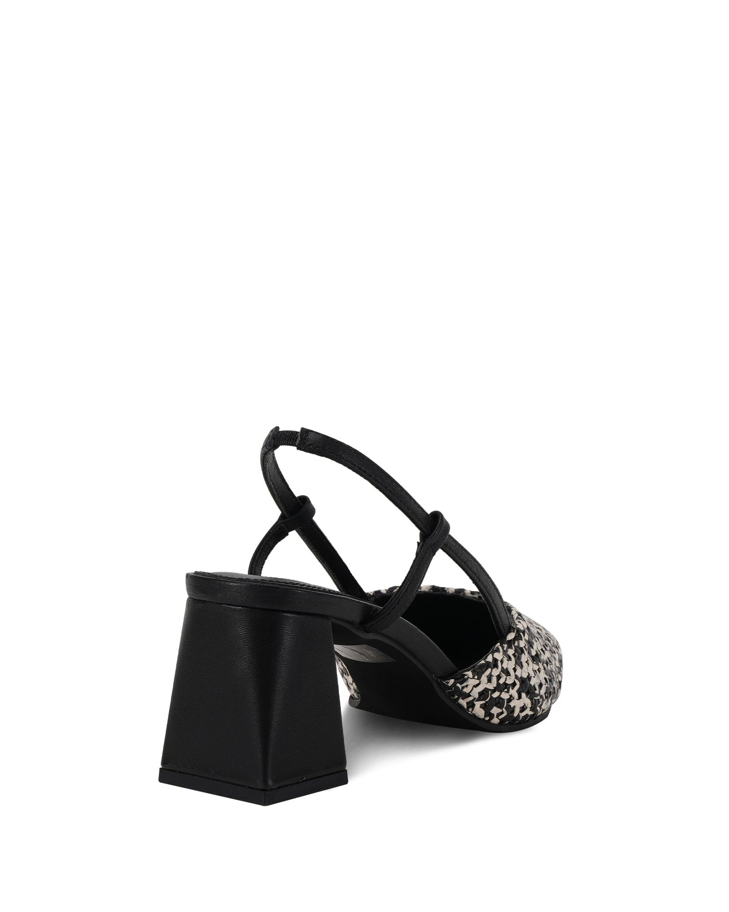 HEEL MADDIE - BLACK/WHITE