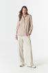SHIRT MOST WANTED STRIPED - CAMEL/WHITE