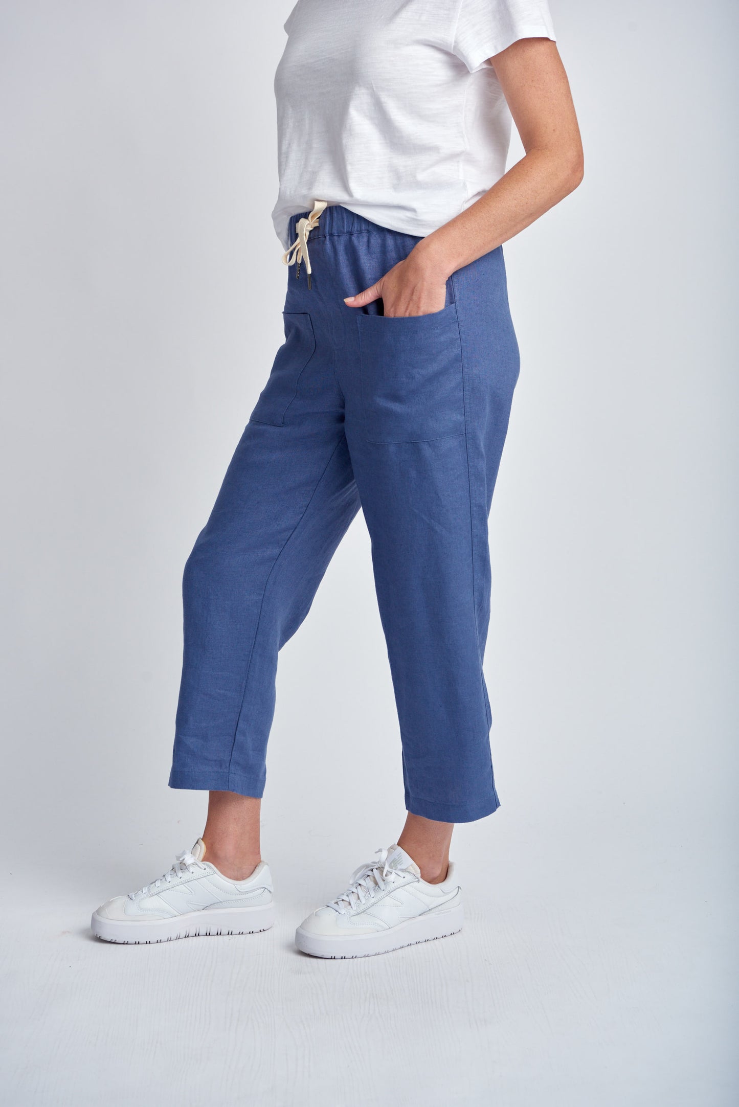 PANT LINEN CASUAL CROPPED