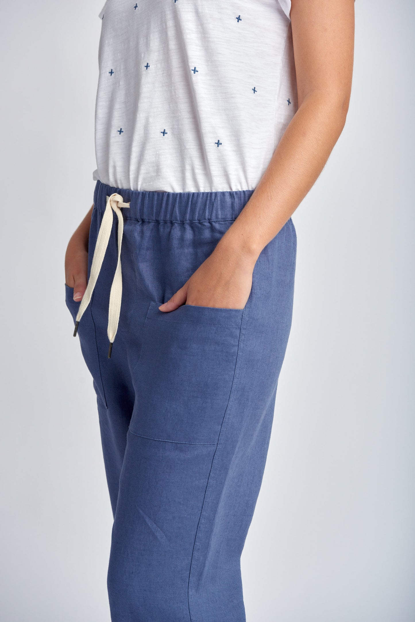 PANT LINEN CASUAL CROPPED