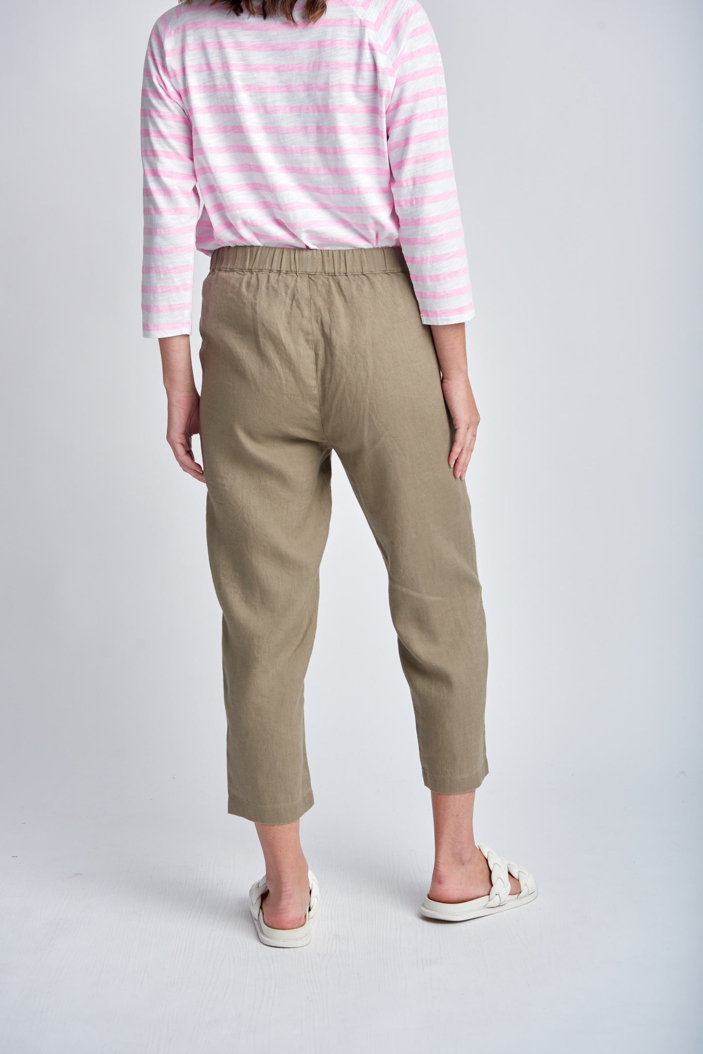 PANT LINEN CASUAL CROPPED