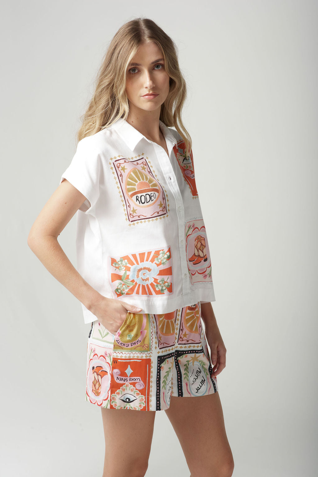 SHORTS RODEO PRINT