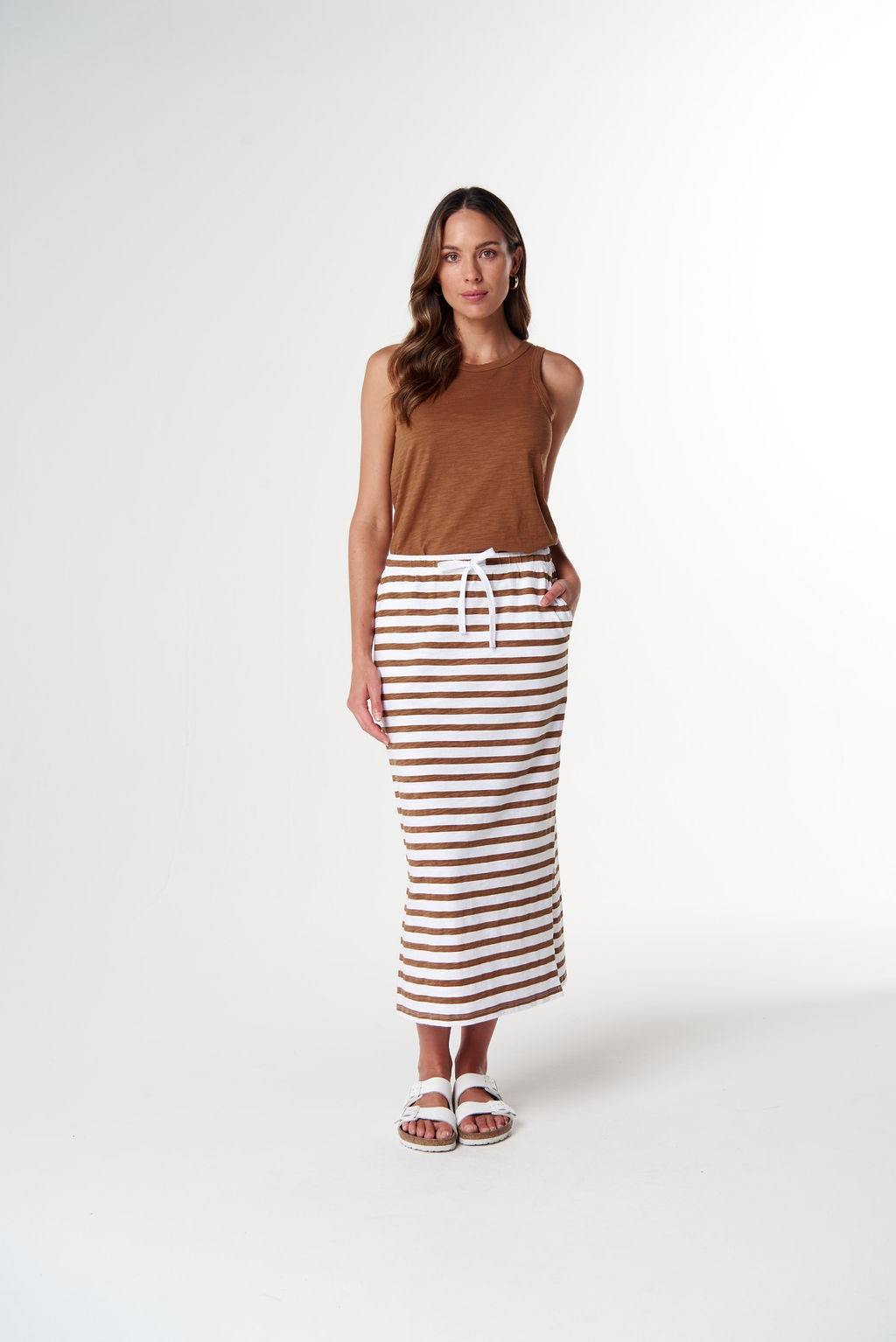 SKIRT FOLK MAXI - WHITE/FOX