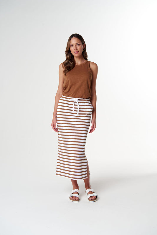 SKIRT FOLK MAXI - WHITE/FOX