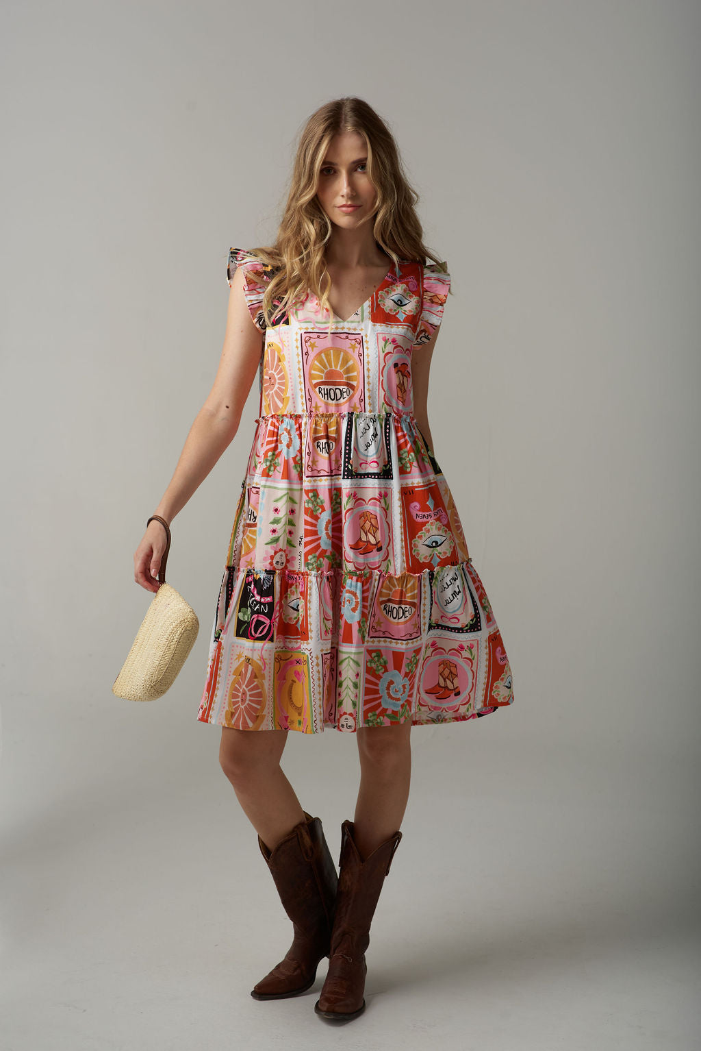 DRESS RODEO PRINT MINI SUNDRESS