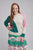 JUMPER CURVED INSERT KNIT - PINK / CREAM / GREEN