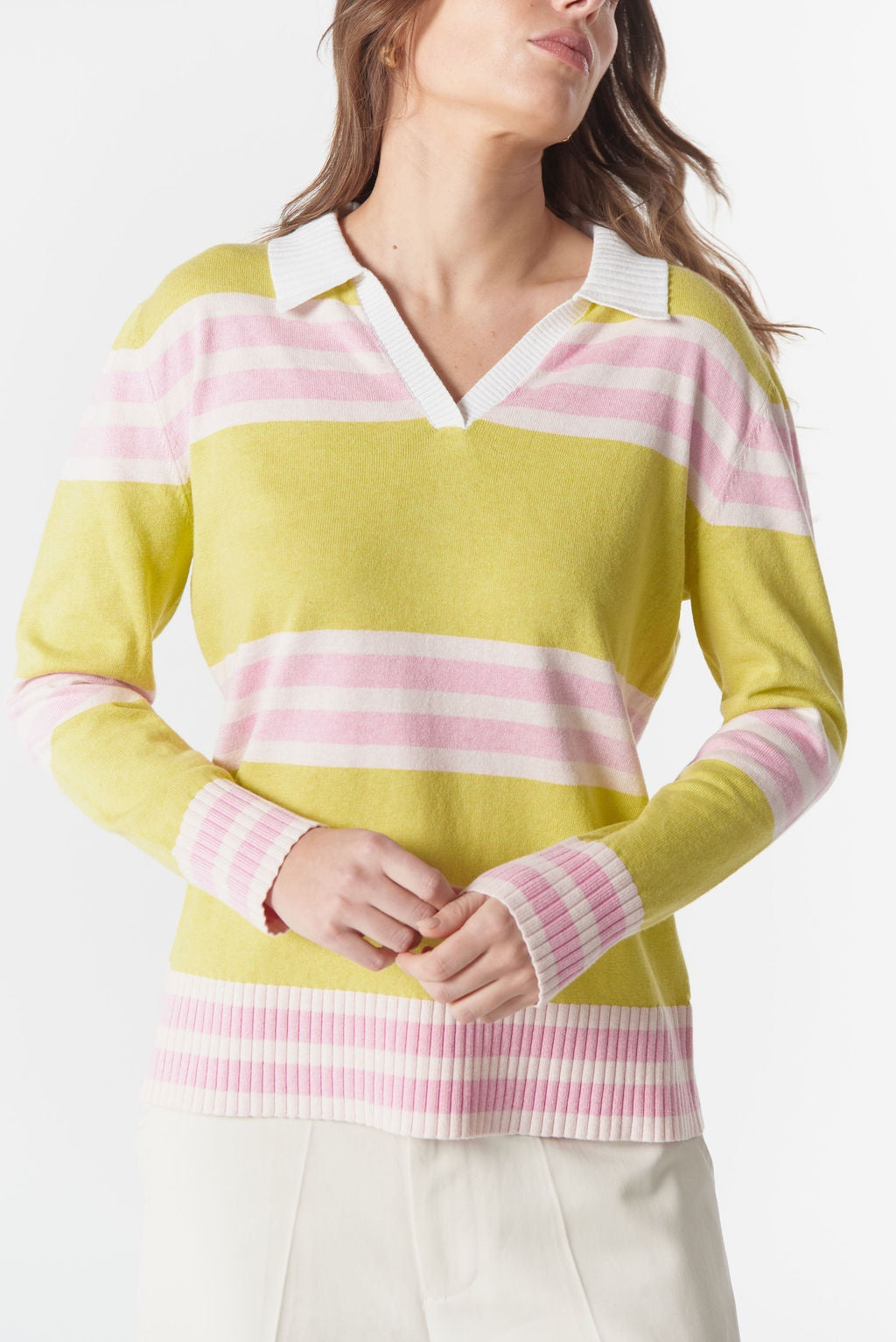 KNIT SUNCHASER POLO - LIMONITE