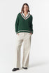 JUMPER CHEEKY DEEP V KNIT - LUSH GREEN
