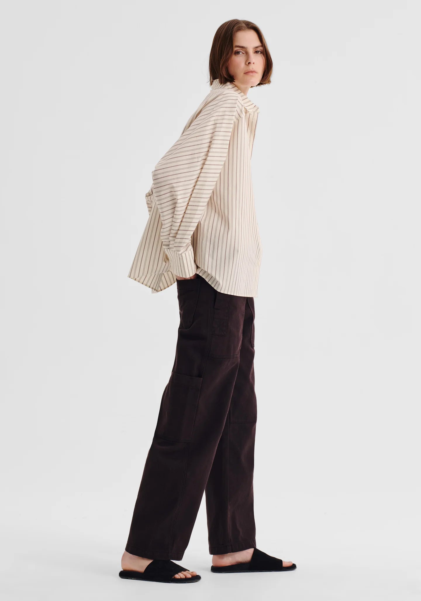 SHIRT MCKENNA STRIPED -ECRU