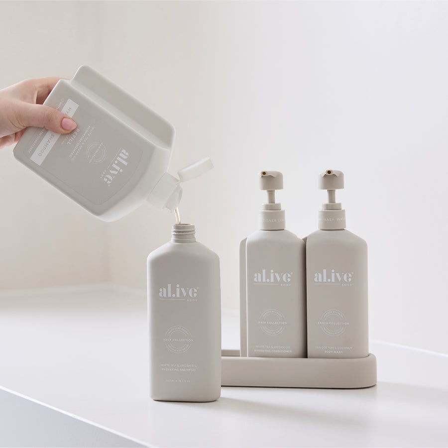 REFILL 650ML SHAMPOO - WHITE TEA & ARGAN OIL
