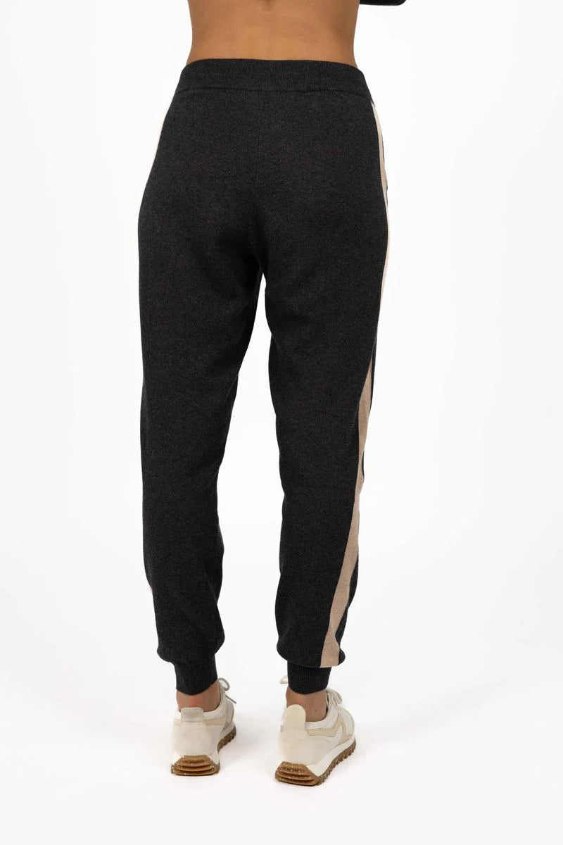 PANT CONTRAST MERCI - CHARCOAL/LATTE