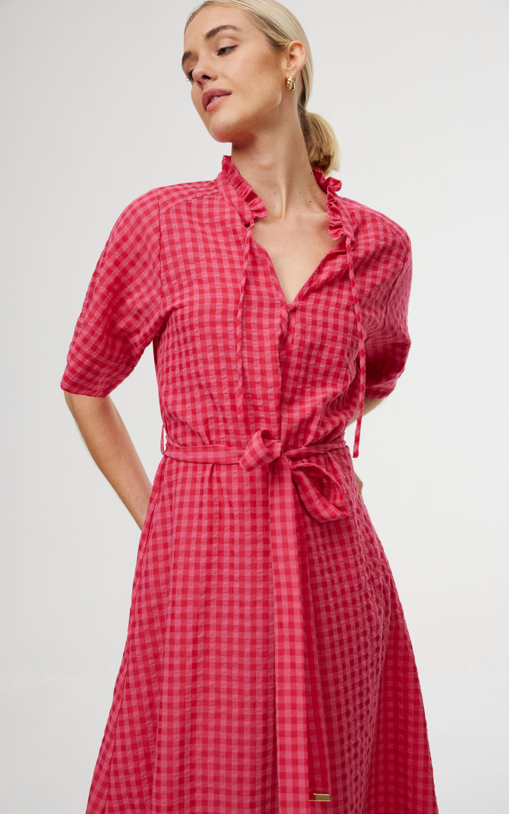 DRESS DYLAN - ROSAS GINGHAM