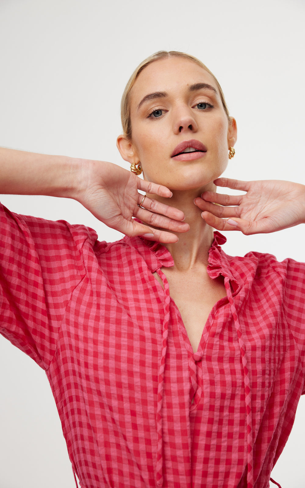 DRESS DYLAN - ROSAS GINGHAM