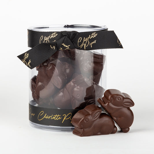 TINY SITTING BUNNIES - DARK CHOCOLATE