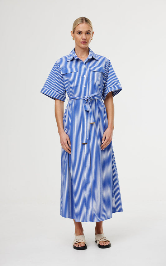 DRESS EMELIA - RIVIERA STRIPE - LAST ONE SIZE XL!