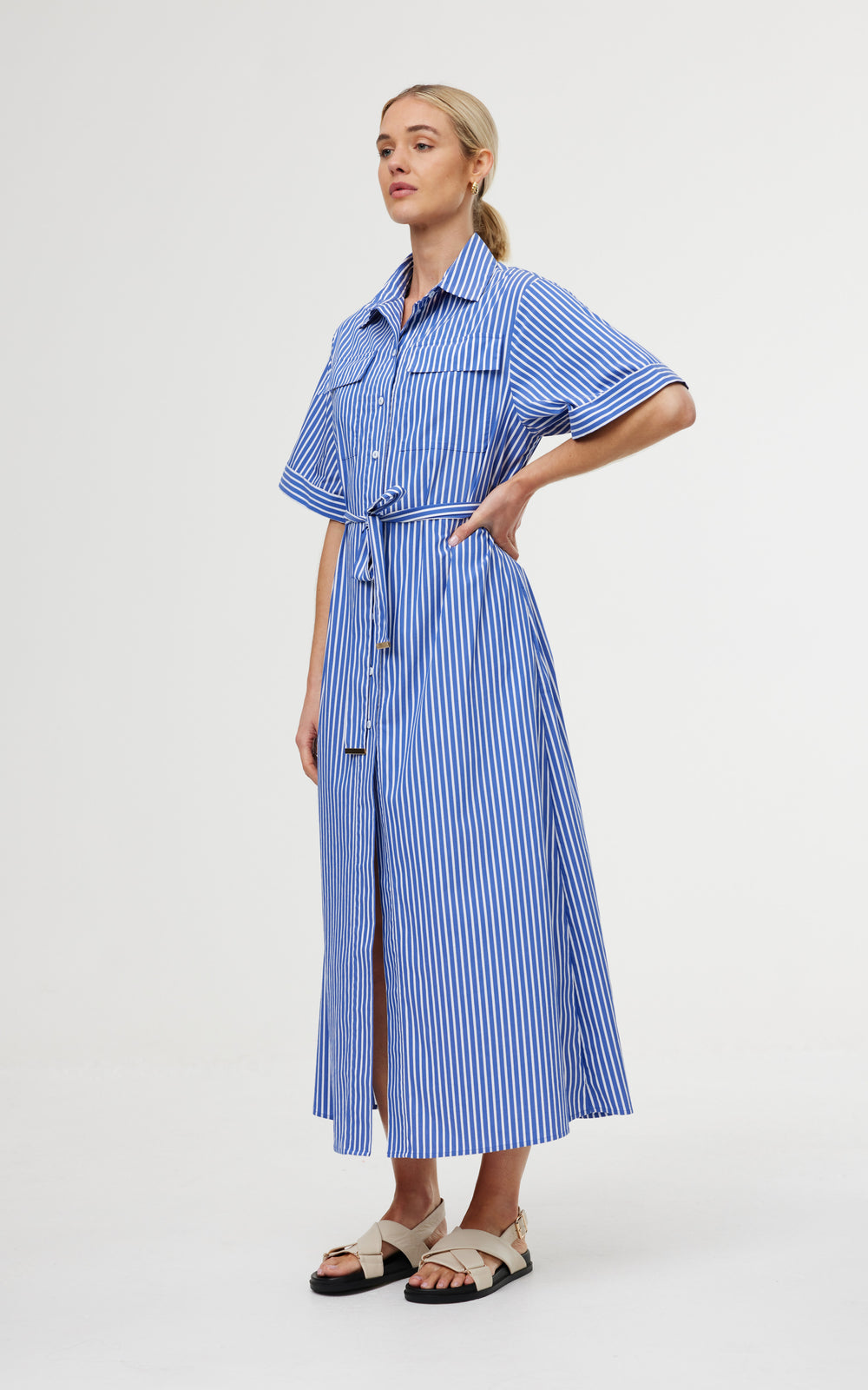 DRESS EMELIA - RIVIERA STRIPE - LAST ONE SIZE XL!