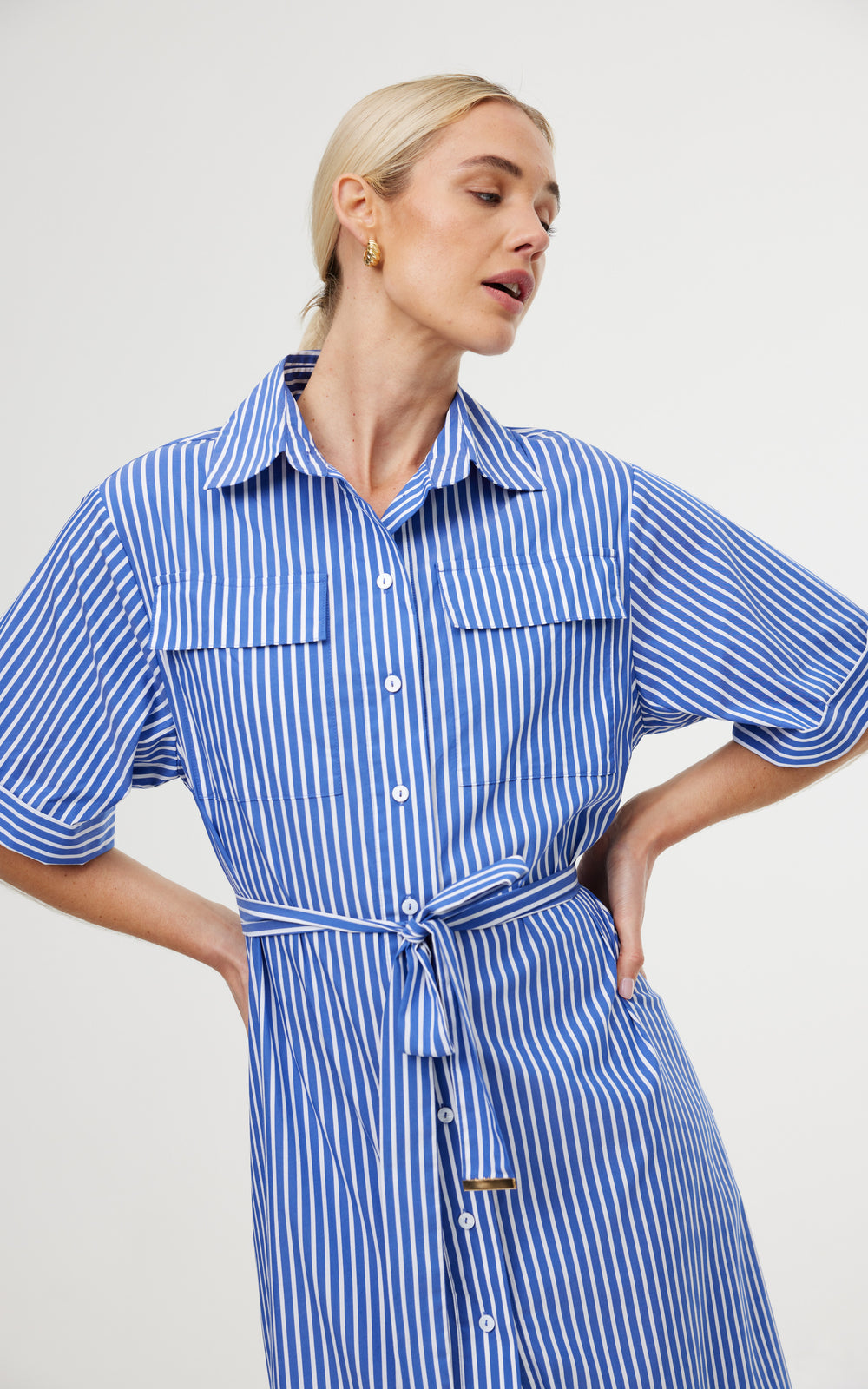 DRESS EMELIA - RIVIERA STRIPE - LAST ONE SIZE XL!