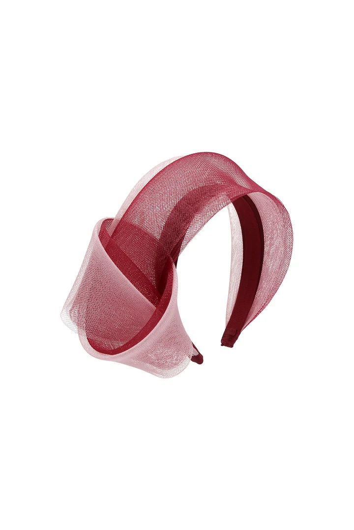 FASCINATOR BRITNEY - BURGUNDY PINK