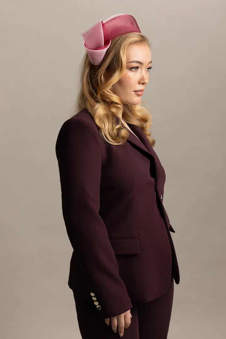 FASCINATOR BRITNEY - BURGUNDY PINK