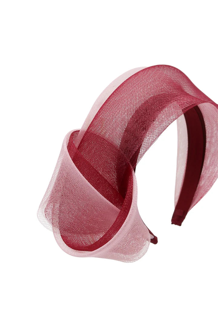 FASCINATOR BRITNEY - BURGUNDY PINK