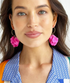 EARRINGS - FLUTTER HOT PINK