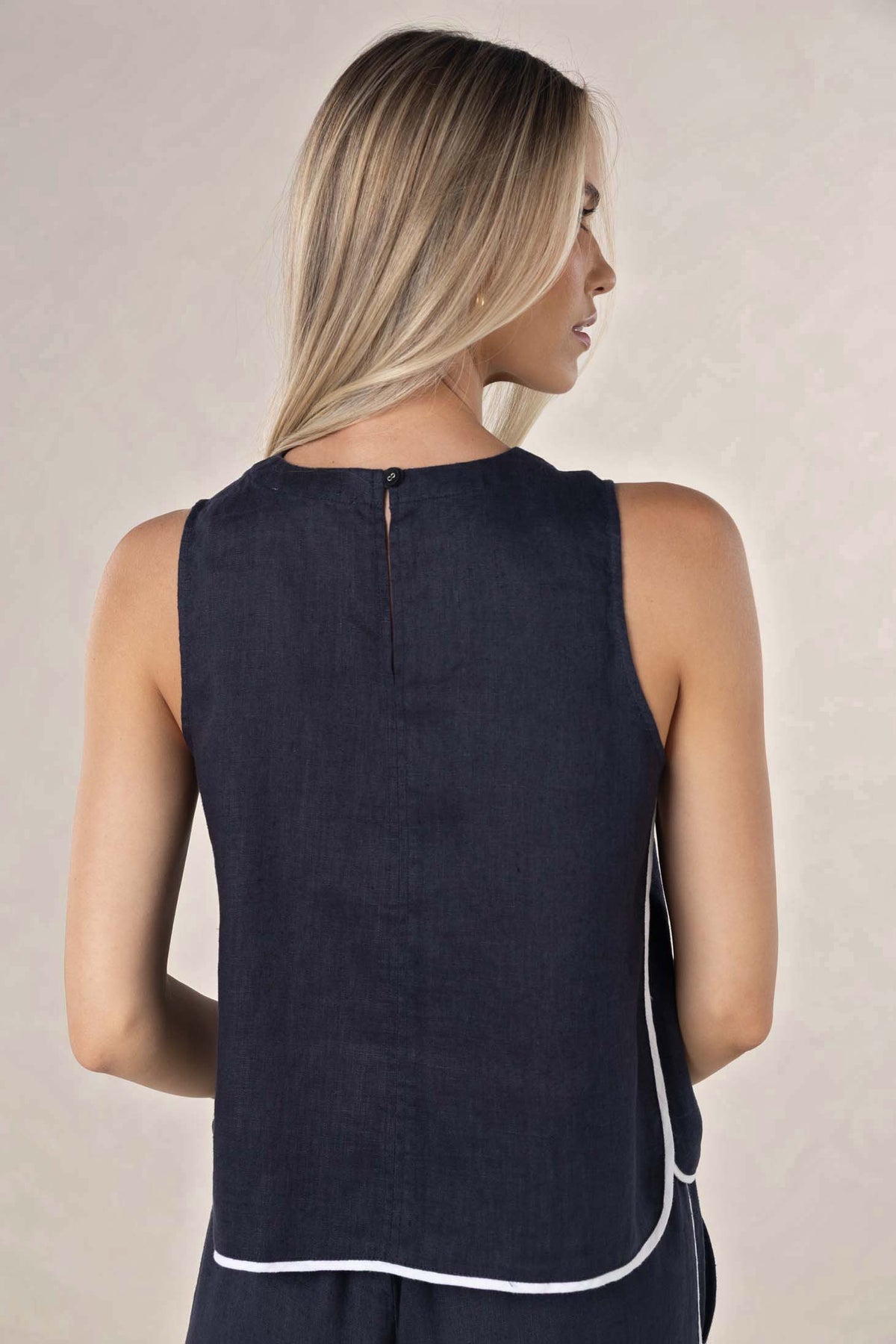 TOP LUGANO - NAVY/WHITE